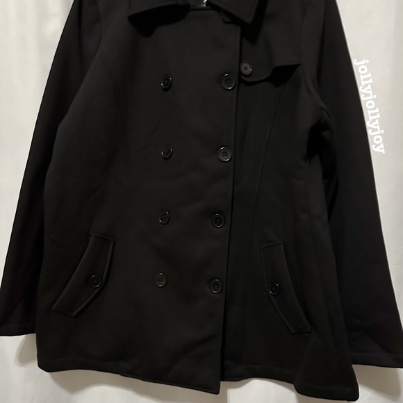 Torrid Fleece Peacoat Jacket Black 2X - Picture 7 of 12